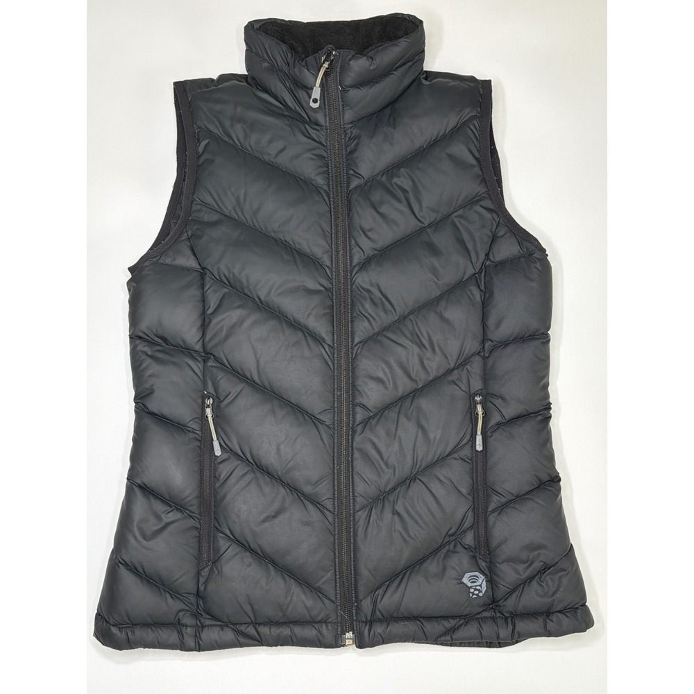 Mountain Hardwear Womens Black Down Puffer Vest Full Zip Insulated Size XS